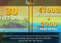 LV Bet Casino 30 Free Spins